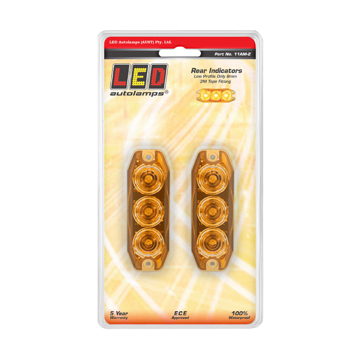 LED REAR INDICATOR LAMP 12-24 VOLT 89X30X8MM