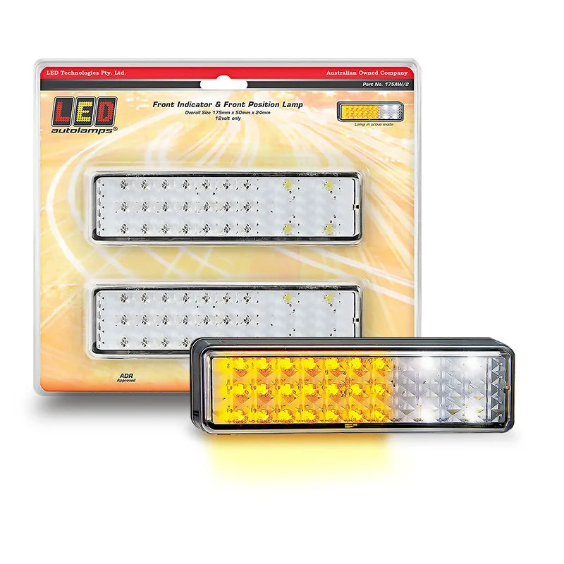 LED FRONT IND/PARK LAMP B/BAR 2PK