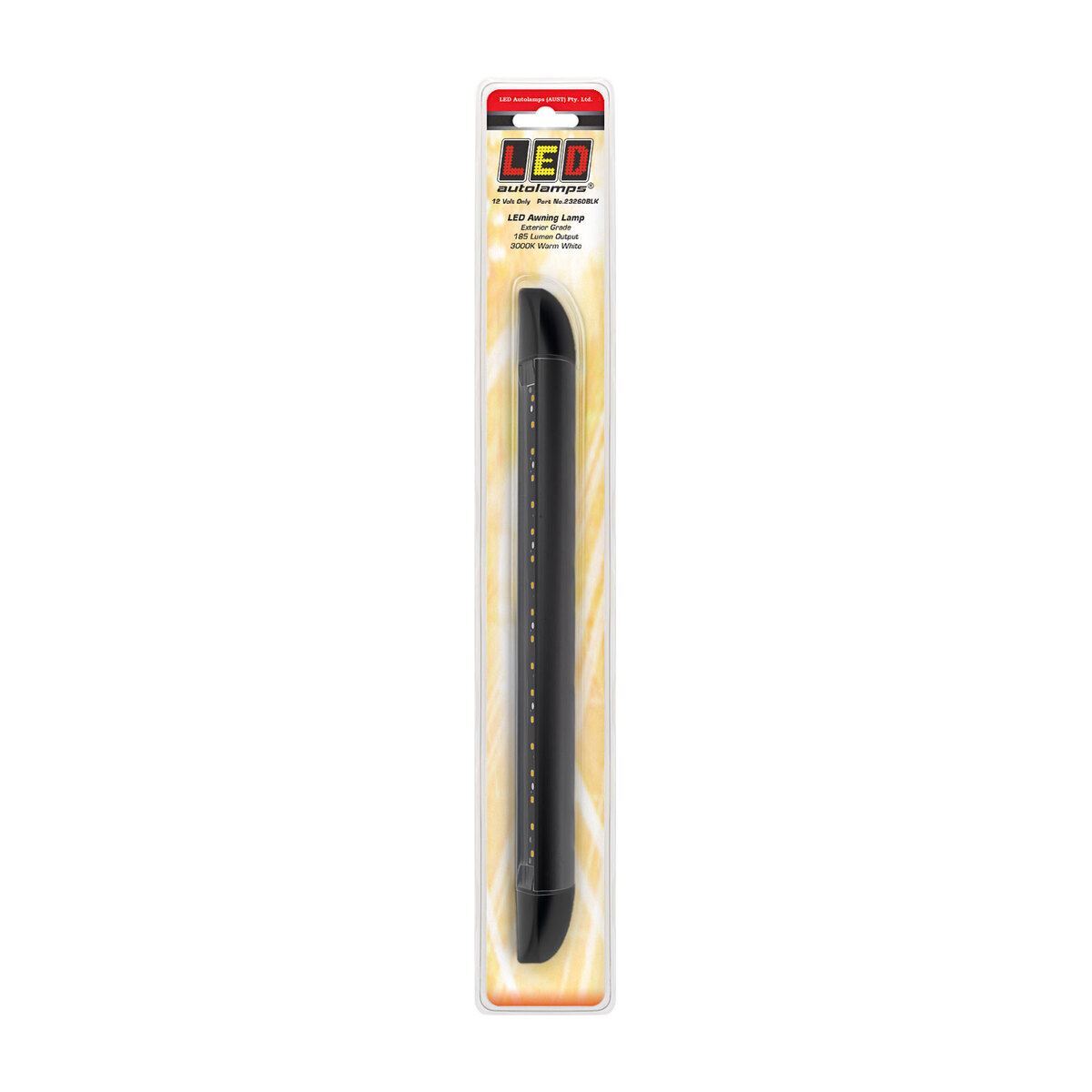 LED AWNING LAMP BLK 260MM