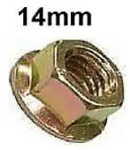 CARKLIPS NUTS M10 14MM 10PK