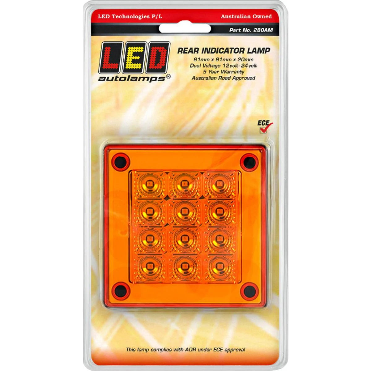 LED 280 REAR INDICATOR INSERT W/12 LEDS 12-24V