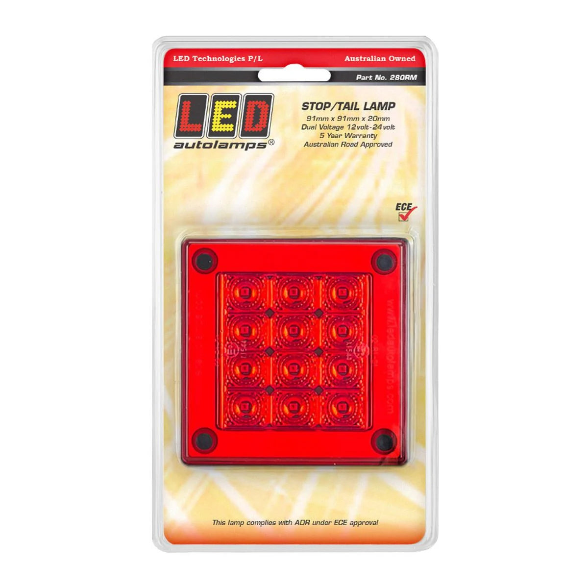 LED 280 STOP/TAIL INSERT W/12 LEDS 12-24V