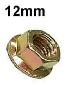 CARKLIPS M8 NUTS 12MM GOLD 15PK.