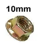 CARKLIPS M6 NUTS 10MM SILVER 20PK.