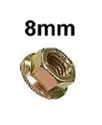 CARKLIPS M5 NUTS 8MM GOLD 25PK.