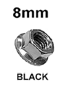 CARKLIPS M5 NUTS 8MM BLK. 20PK.