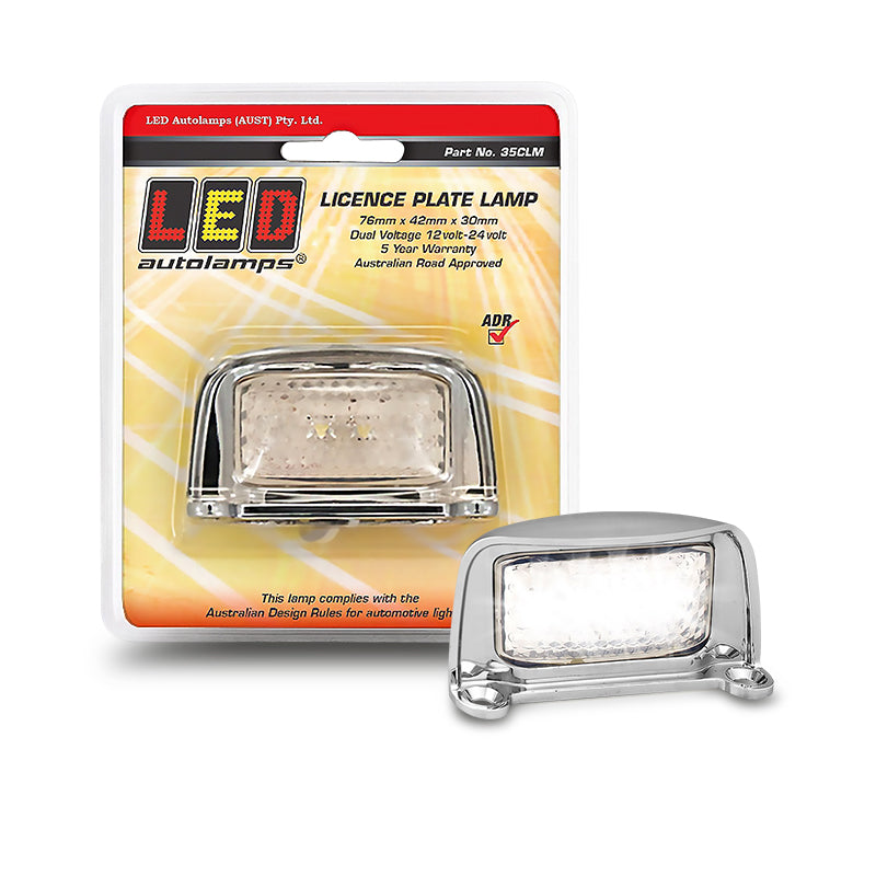 LED NUMBER PLATE LAMP CHROME