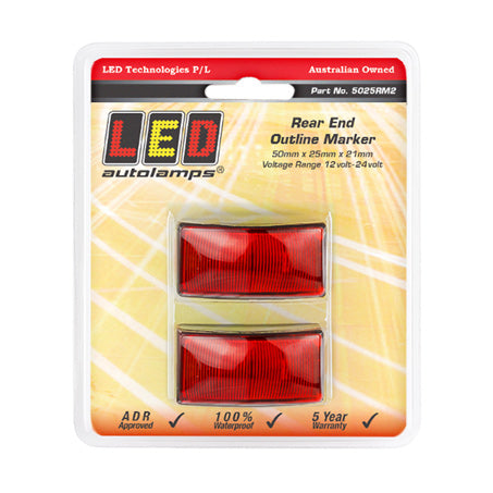 LED BLK RR OUTLINE MARKER