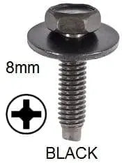 CARKLIP BOLT WASHER M5X22 BLK 5PK
