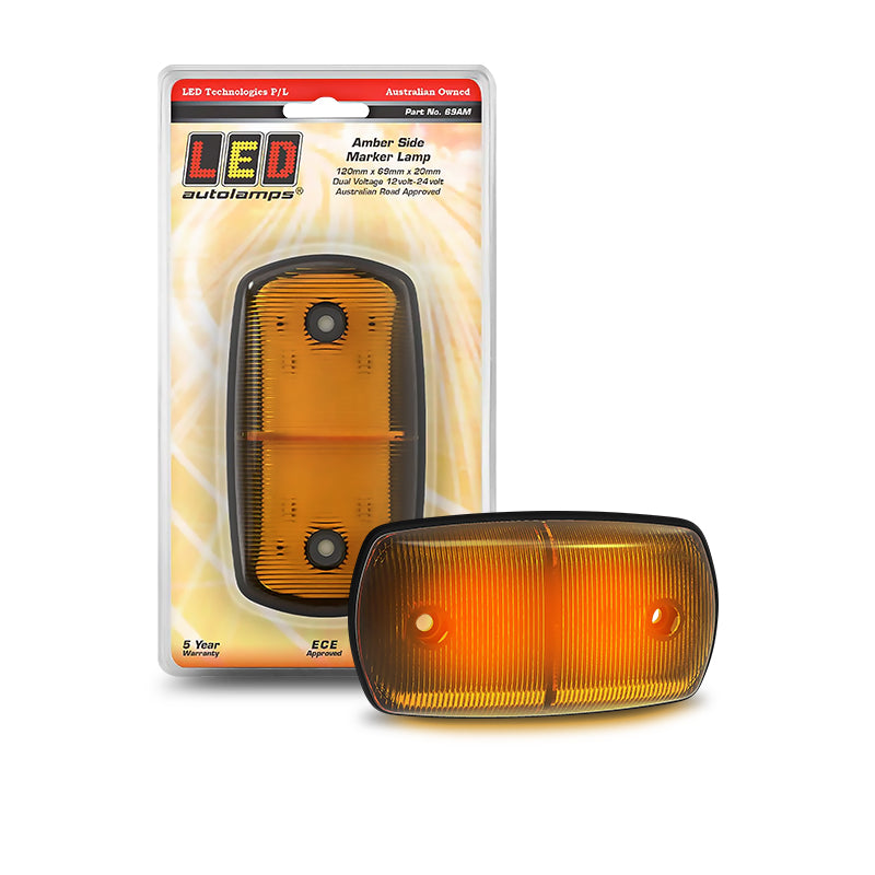 LED AMBER SIDE MARKER LAMP 12-24V