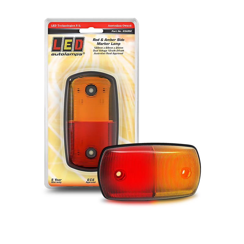 LED CLEARANCE RED/AMBER RETRO LAMP