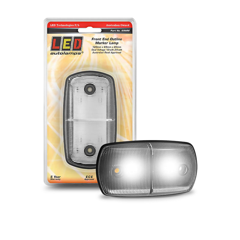 LED WHITE FRT POSITION LAMP 12-24V