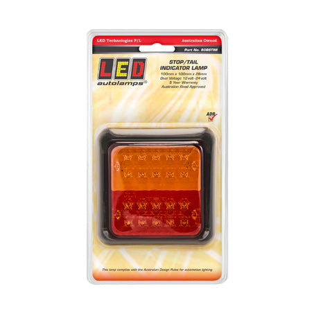 LED MULTIVOLT STOP/TAIL INDI. 24LEDS 80X80MM