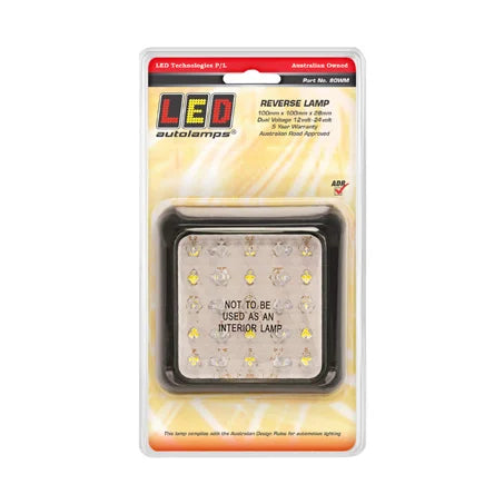 LED REVERSING LAMP 80X80MM