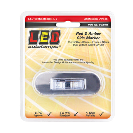 LED AMBER/RED SIDE MARKER
