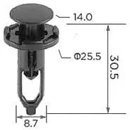 CARKLIP BUMPER RETAINER 4PK.