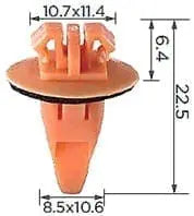 CARKLIP FLARES/TRIMS 4PK.