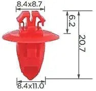 CARKLIP FLARES/TRIMS 4PK.