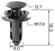 CARKLIP BUMPER RETAINER 4PK.