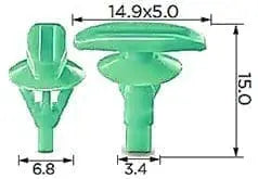 CARKLIP DOOR SEALS UNIVERS 15PK.