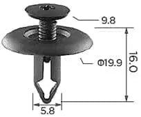 CARKLIP SCRIVET FORD LRG. HEAD 4PK.