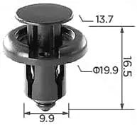 CARKLIP BUMPER RETAINER 4PK.