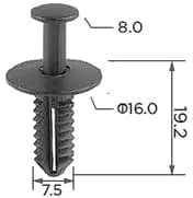 CARKLIP TRIM CLIP 4PK.