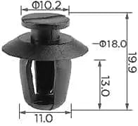 CARKLIP TRIM CLIPS 4PK.