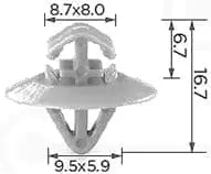 CARKLIP TRIM CLIP 4PK.