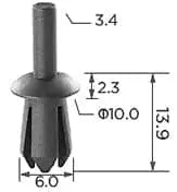 CARKLIP TRIM CLIPS 5PK.
