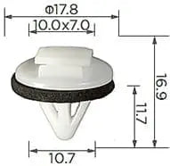 CARKLIP TRIM CLIPS 4PK.