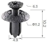 CARKLIP TOYOTA RETAIN UNIVERS 5PK.