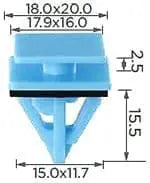 CARKLIP SILL MOULD CLIP 3PK.