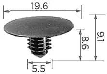 CARKLIP MAZDA PAD CLIPS UNIVERS 4PK.