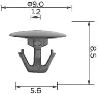 CARKLIP BONNET SEALS UNIVERS 5PK.