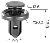 CARKLIP RETAINER METAL CLIP 3PK.