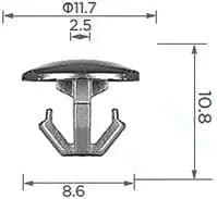 CARKLIP BONNET SEALS UNIVERS 5PK.