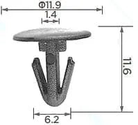 CARKLIP BONNET SEAL 5PK.