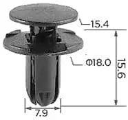 CARKLIP TRIM CLIPS 4PK.