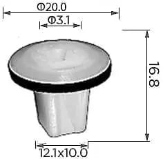 CARKLIP SCREW GROMMET 4PK.