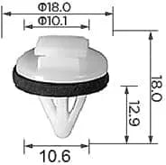 CARKLIP TRIM CLIP 3PK.