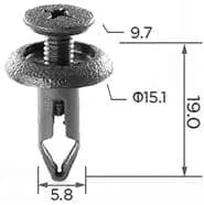CARKLIP SMALL SCRIVET UNIVERS 5PK.