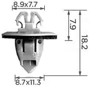 CARKLIP FLARES/TRIMS 4PK.