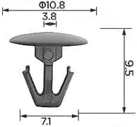 CARKLIP BONNET SEALS UNIVERS 5PK.