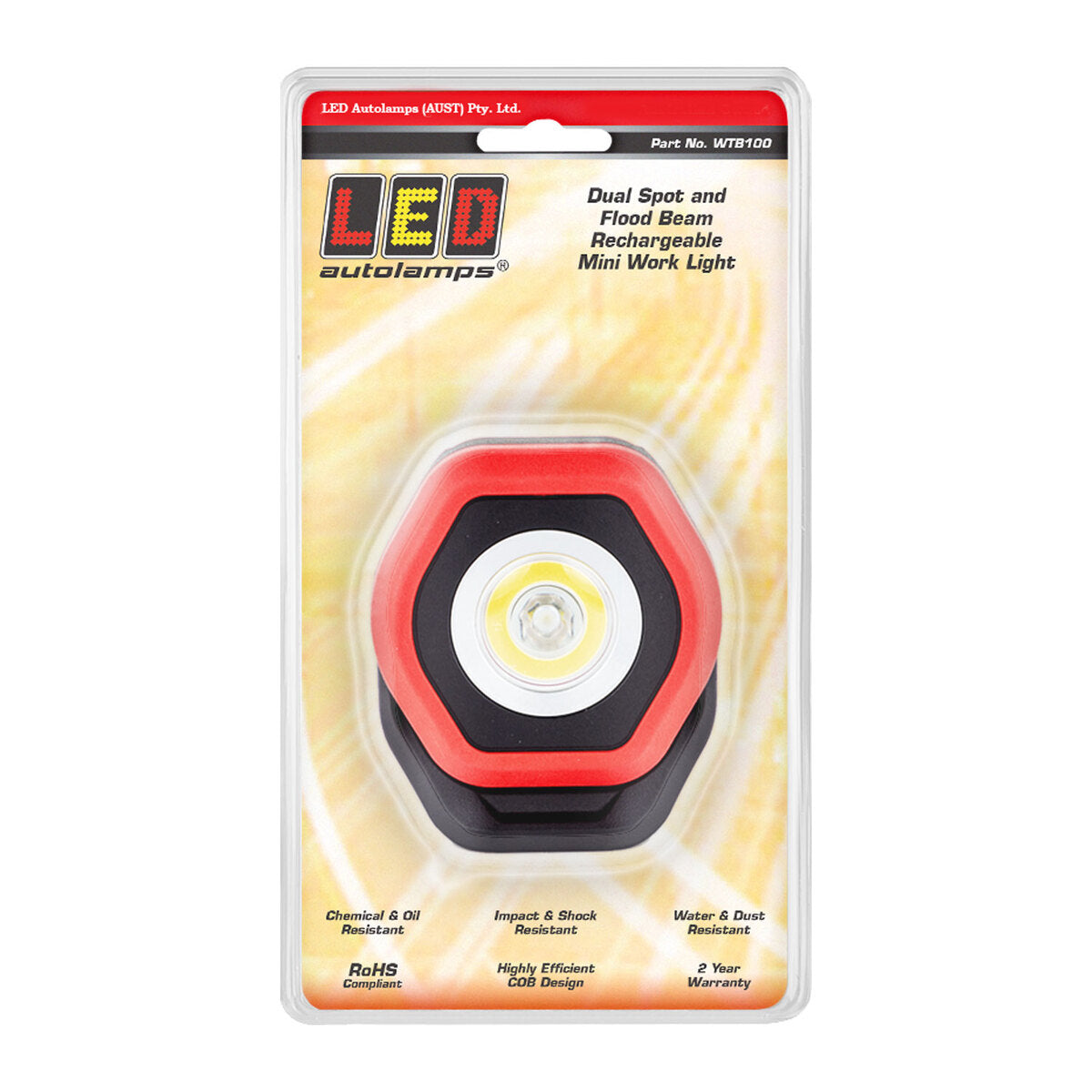 LED RECHARGE WORKSHOP WORKLIGHT 94X80MM