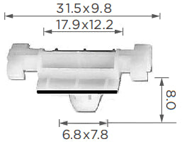 CARKLIP TURRET MOULD CLIP 5PK.