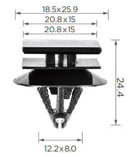 CARKLIP SILL CLIP 2PK.