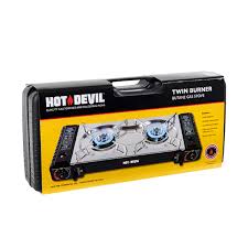 HOT DEVIL GAS STOVE TWIN BURNER