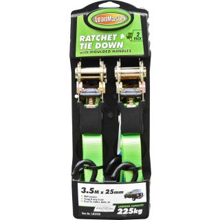 TIE DOWN RATCHET SET 2PCE 3.5MT 340KG
