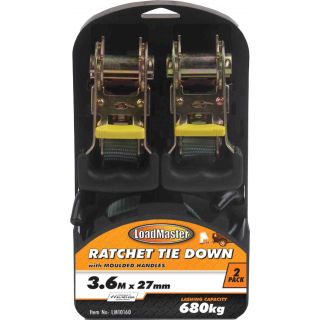TIE DOWN SET 2PCE 3.6mtx27mm 680KG